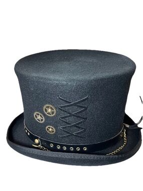 Connor Steampunk Top Hat Black Gothic Cosplay